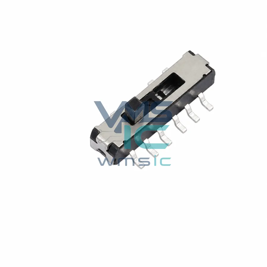4P2T 立式四档 12脚贴片 双排耐高温 柄高2mm MST24D18G2 SMD-10P 15x3.5mm
