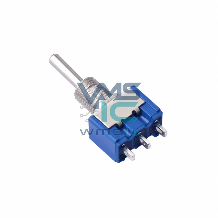 Miniature Toggle Switch 5-Piece Set 3-Pin 2-Position MT-0-102-A101-M200-RS Through Hole 13x8mm
