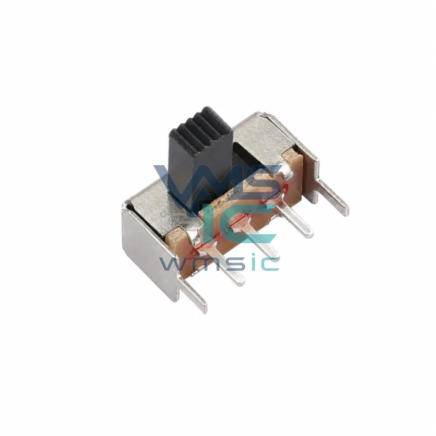 單排兩档側拨滑动開關1P2T SK-12E12-G070 弯插-5P 12.9x6mm