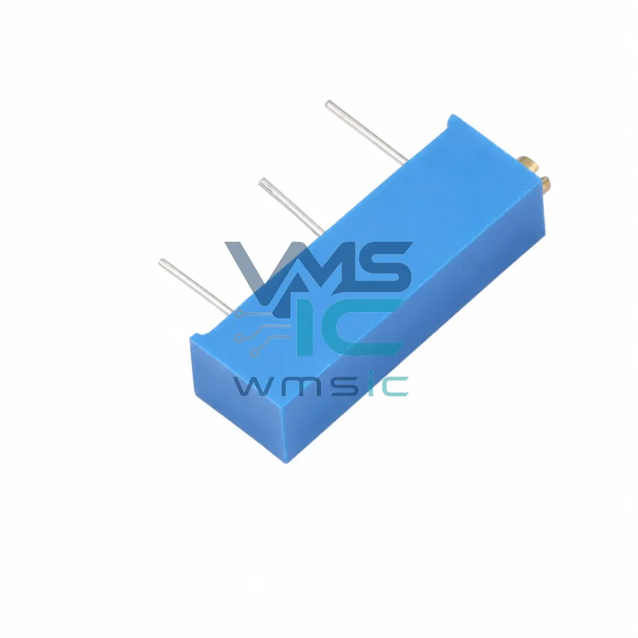 3006P-104 Multiturn Rectangular Trimmer Potentiometer 100k Ohm+/- 10% 3006P Through Hole-3P 6.5x4.9mm