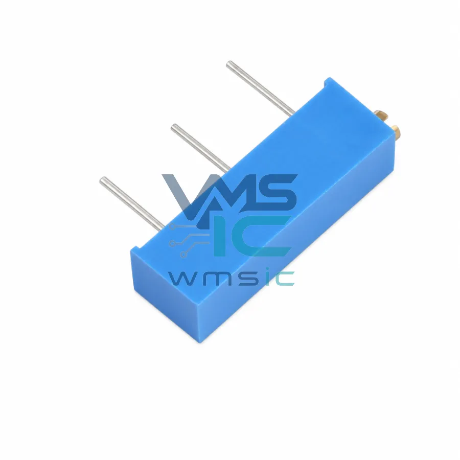 3006P-203 Multiturn Rectangular Trimmer Potentiometer 20k Ohm+/- 10% 3006P Through Hole-3P 19.3x4.9mm