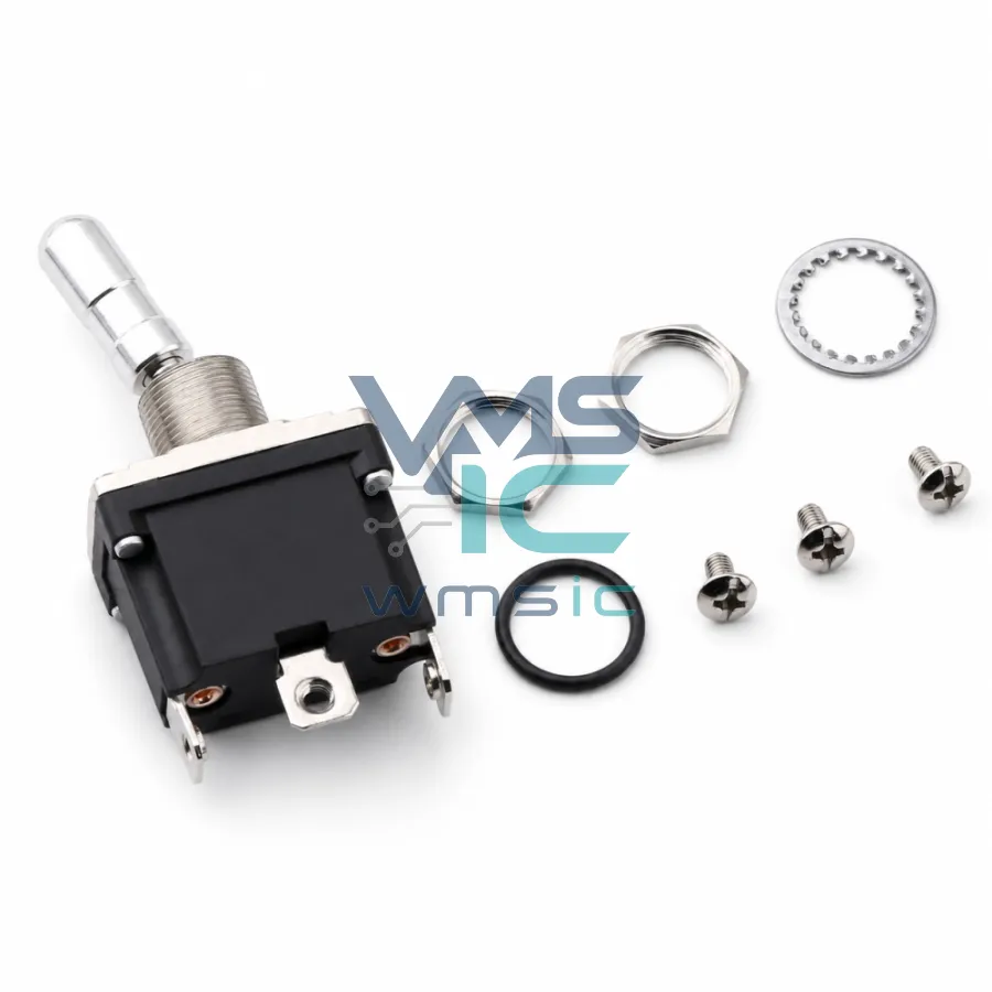 8PCS/Set Waterproof Toggle Switch 3-Pin 2-Position IP67 High Current TW1 TW1-0-102-A00A0-M00-A-WP Through Hole-3P 28.7x15.7mm