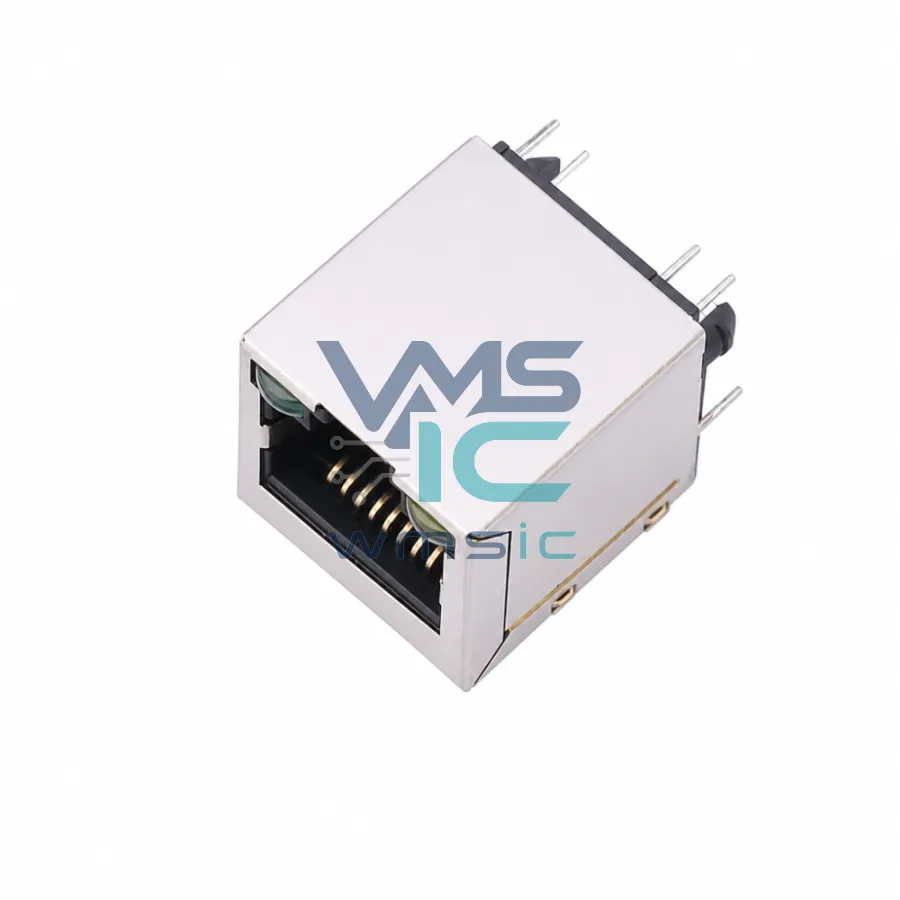 51F-1202GYD2NL RJ45 Jack 10/100 Base-T with Magnetic Module 180 51F-1202GYD2NL Through Hole-12P 16.7x16.1mm