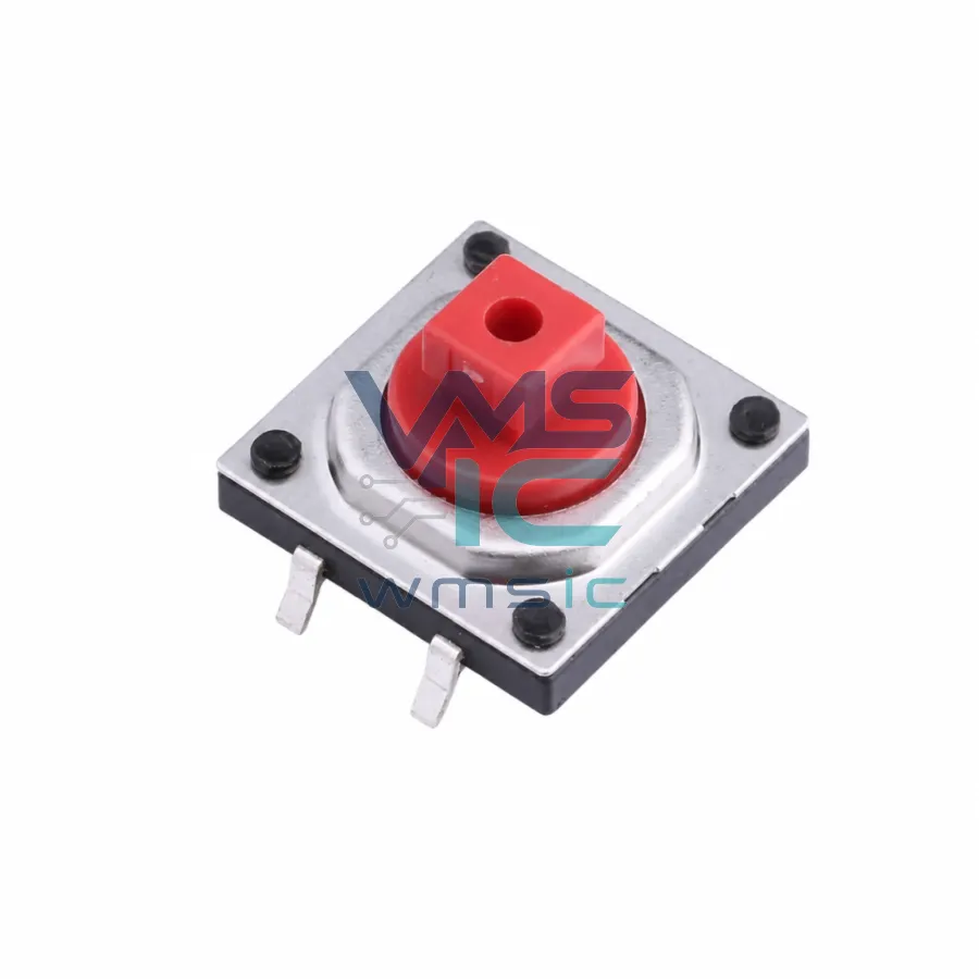 SKQEACA010 Tactile Switch 12x12x7.3mm Vertical Through-Hole Momentary Push Button SKQEACA010 Through Hole-4P 12x12mm