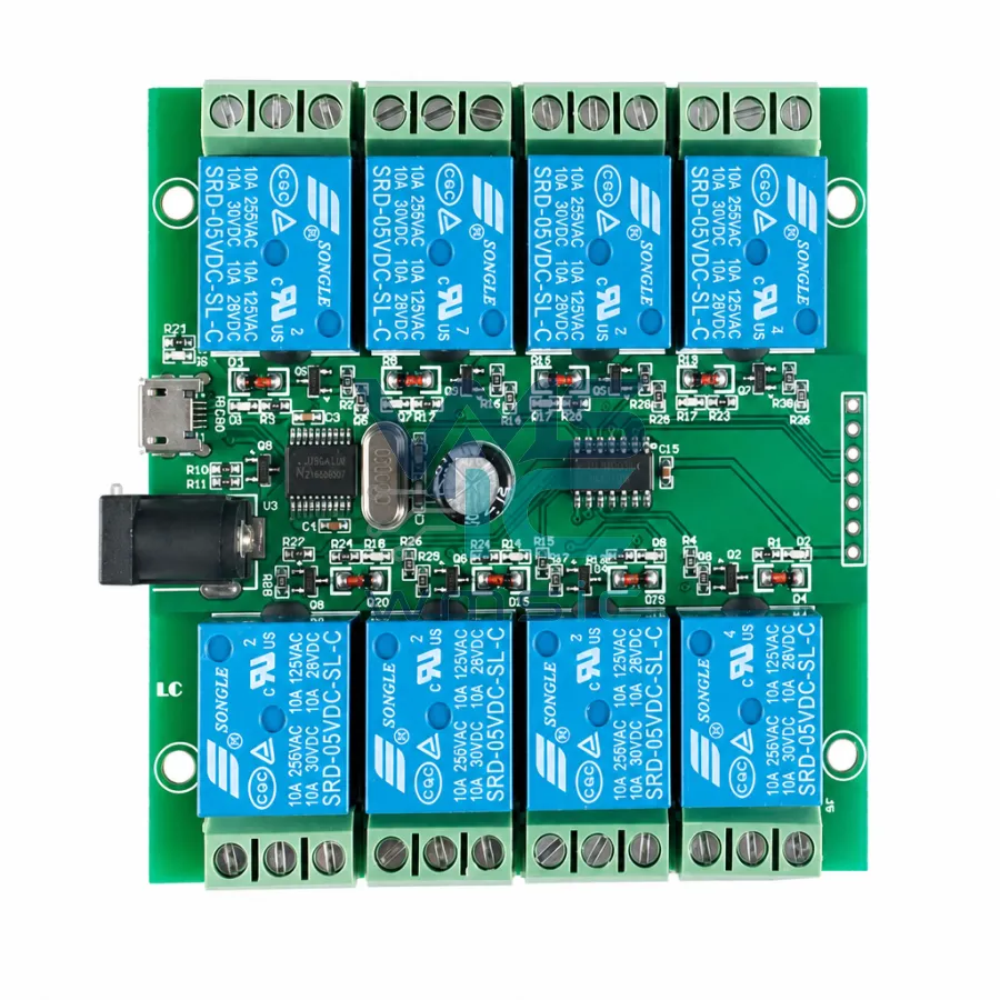 原装正品 LCUS-8型八路8路USB繼電器模块 USB智能控制開關模块 LCUS-8