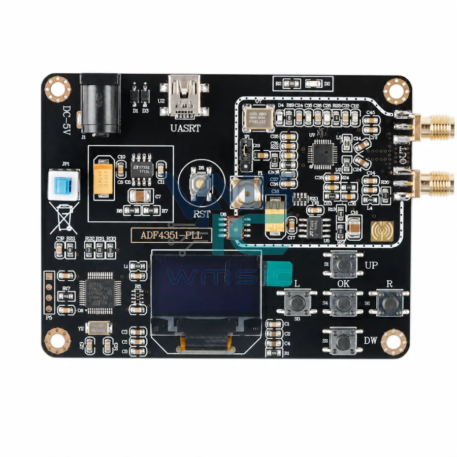 ADF4351板载STM32微控制器锁相环模块 35M-4.4G射频信号源 扫频仪 ADF4351