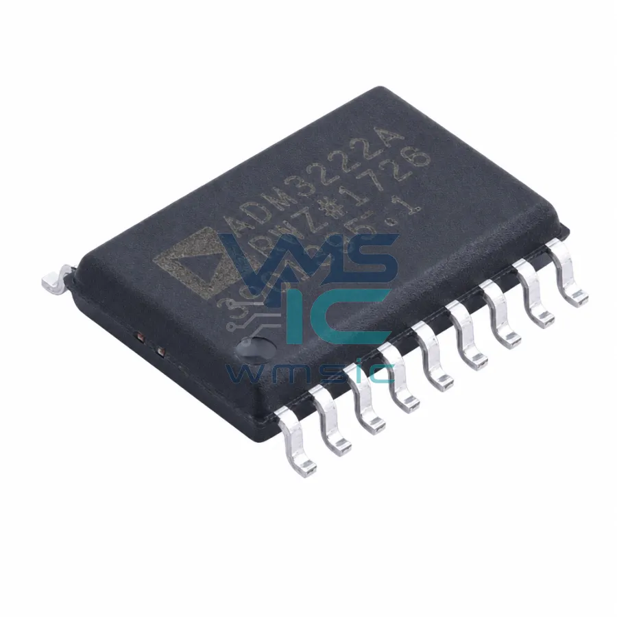 高速、+3.3V、双通道RS232/V.28接口器件，具有460kBPS数据速率、关断引脚和使能引脚 ADM3222ARWZ SOIC-18-300mil