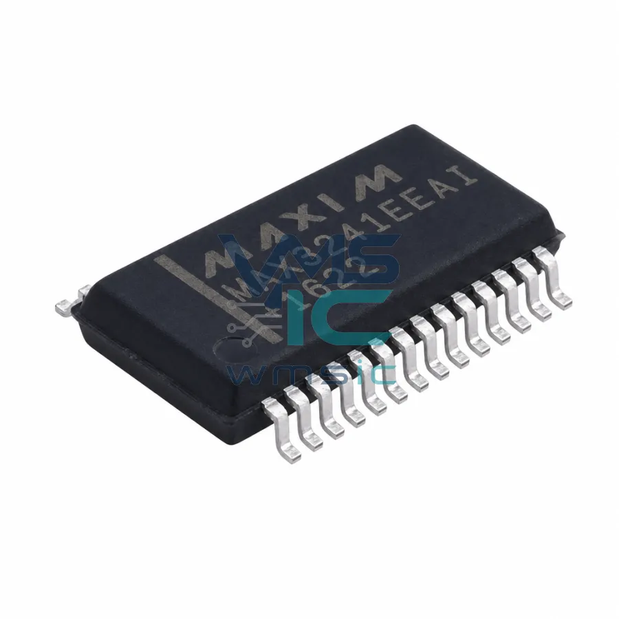 MAX3241EEAI+T 3.0V-5.5V 1Mbps True RS-232 Transceiver+/- 15kV ESD MAX3241EEAI SSOP-28-208mil