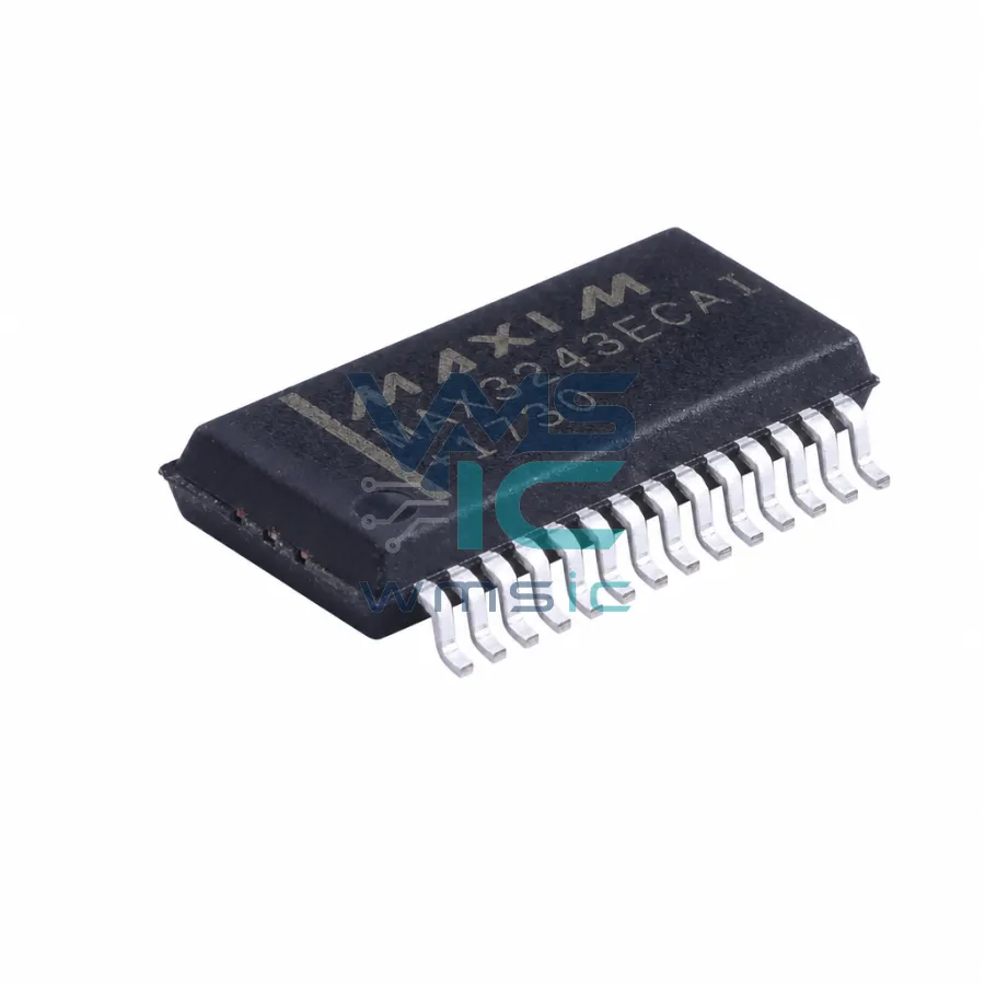 1uA電源電流、+3V至+5.5V、真RS-232收發器，帶有AutoShutdown MAX3243ECAI SSOP-28-208mil