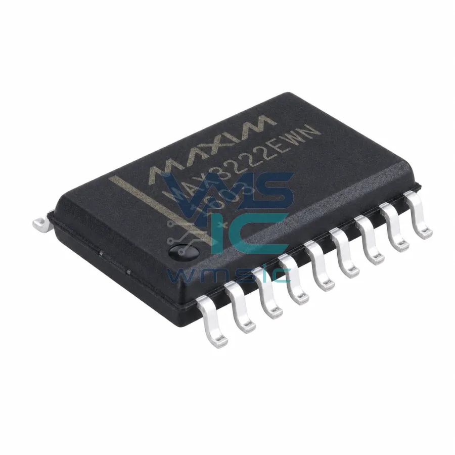 MAX3222EWN+ 3.0V~5.5V 1Mbps RS-232 Transceiver with Four 0.1uF External Capacitors MAX3222EWN SOIC-18-300mil