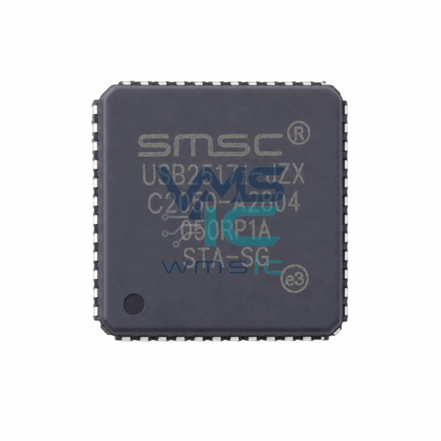 USB 2.0高速7端口集线器控制器 USB2517I QFN-64-EP(9x9)