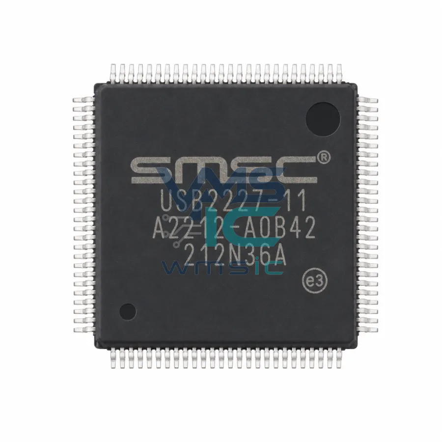 第4代USB 2.0闪存媒体控制器，集成卡电源FET USB2227 TQFP-128(14x14)