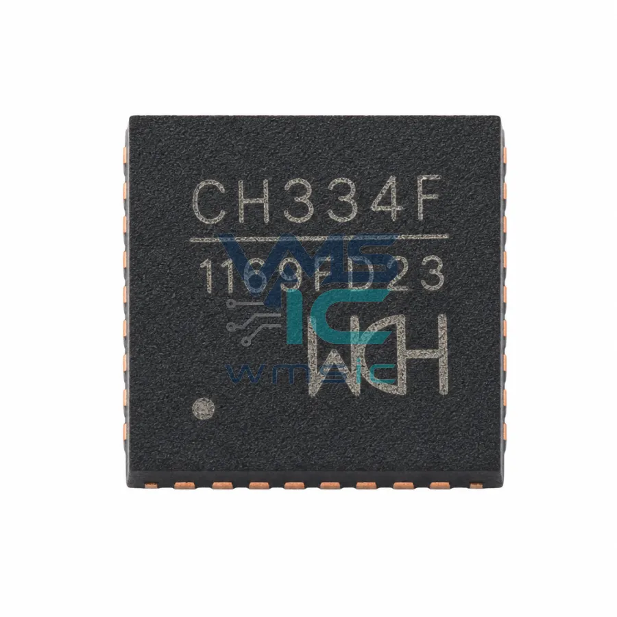 4端口USB HUB控制器晶片，支援USB2.0协议，多模式工作 CH334F QFN-24(4x4)