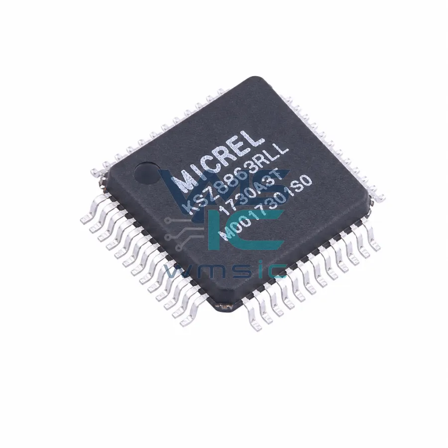 集成3端口10/100托管交换机 KSZ8863RLL LQFP-48(7x7)