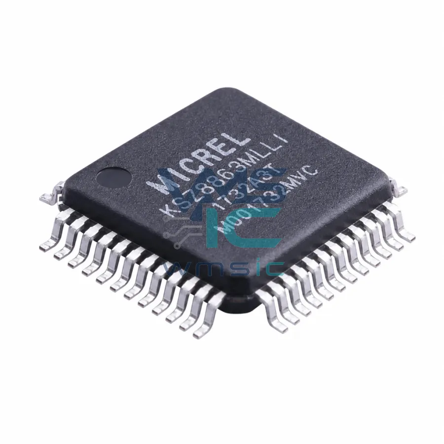 集成3端口10/100管理交换机带PHYs KSZ8863MLLI LQFP-48(7x7)