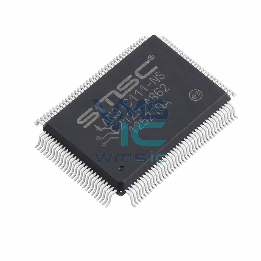 10/100非PCI以太网单芯片 +PHY LAN91C111 QFP-128(14x20)