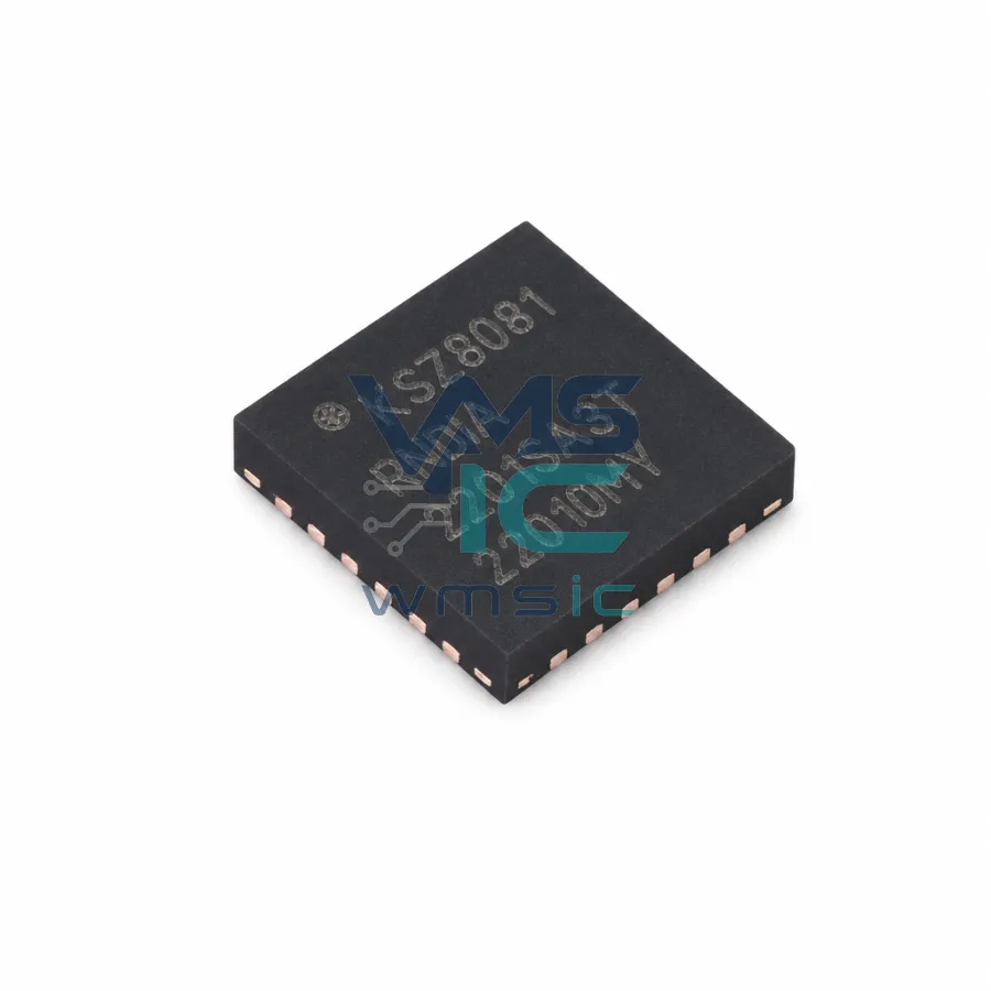 10BASE-T/100BASE-TX PHY with RMII Support KSZ8081RNDIA QFN-24-EP(4x4)