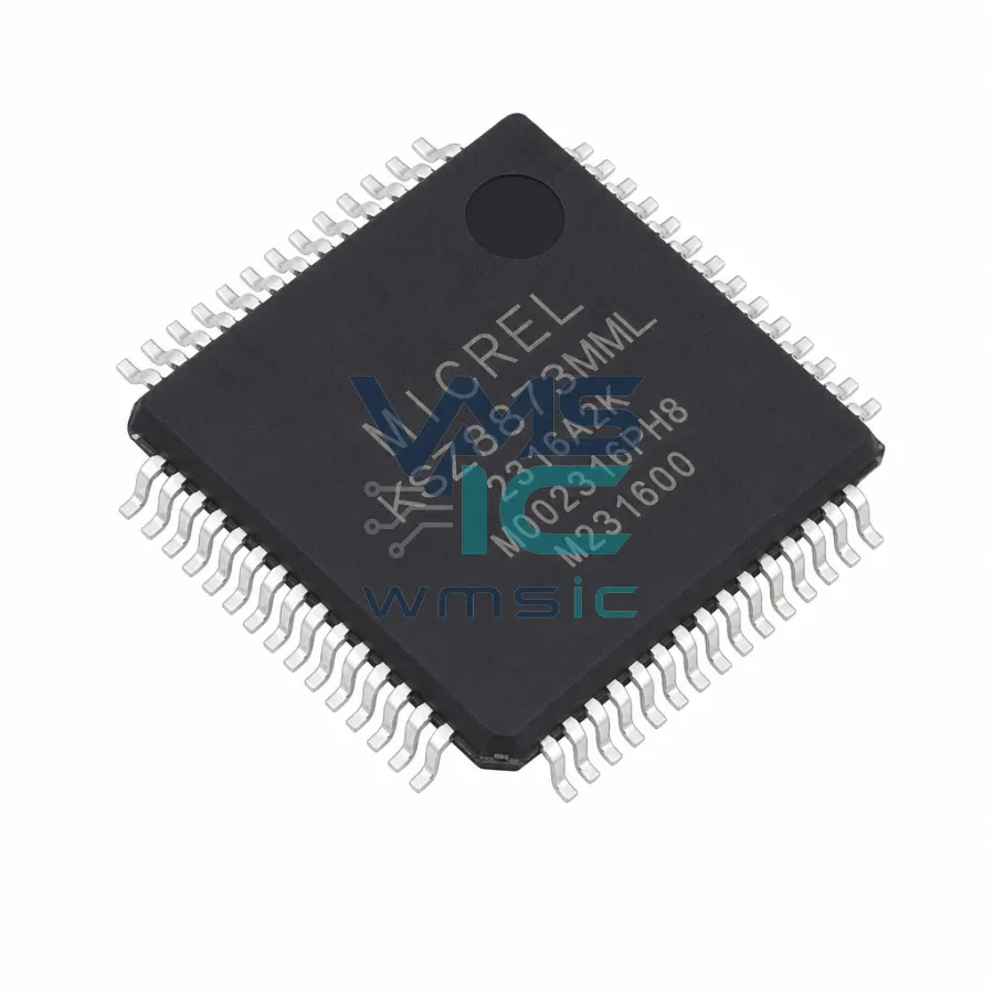集成物理层（PHY）的三端口10/100Mbps集成式管理型交换机 KSZ8873MML LQFP-64(10x10)