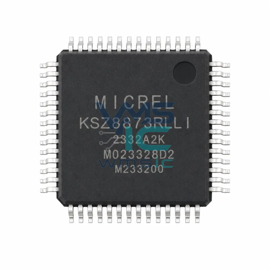 集成物理层（PHY）的三端口10/100Mbps集成式管理型交换机 KSZ8873RLLI LQFP-64(10x10)