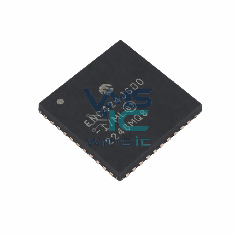 ENC424J600-I/ML 10/100 Ethernet Controller with SPI/Parallel Interface ENC424J600 QFN-44-EP(8x8)