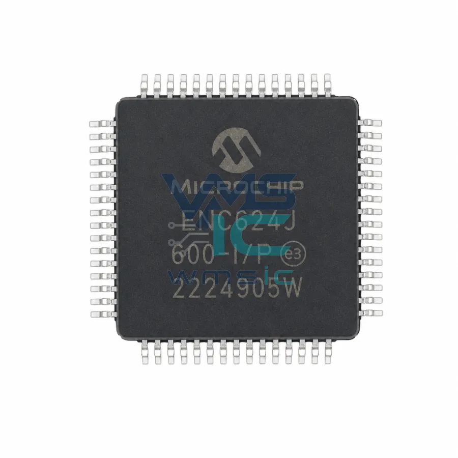 ENC624J600T-I/PT 10/100 Ethernet Controller with SPI ENC624J600T TQFP-64(10x10)