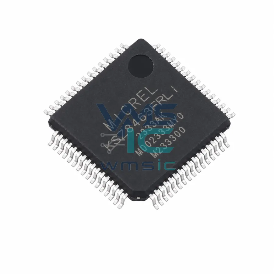 KSZ8463FRLI 3-Port 10/100 Managed Switch with IEEE 1588 PTP KSZ8463FRLI LQFP-64(10x10)