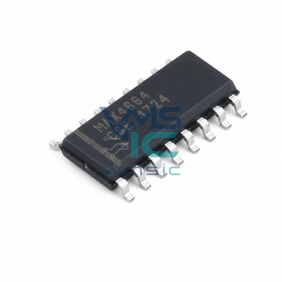 5Ω、四路、SPST、CMOS模拟开关 MAX4664CSE SOIC-16