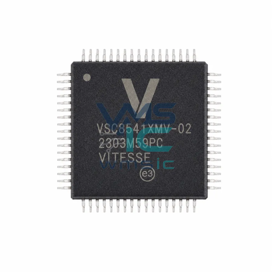 单端口千兆以太网铜缆PHY，支持GMII/RGMII/MII/RMII接口 VSC8541XMV QFN-68-EP(8x8)