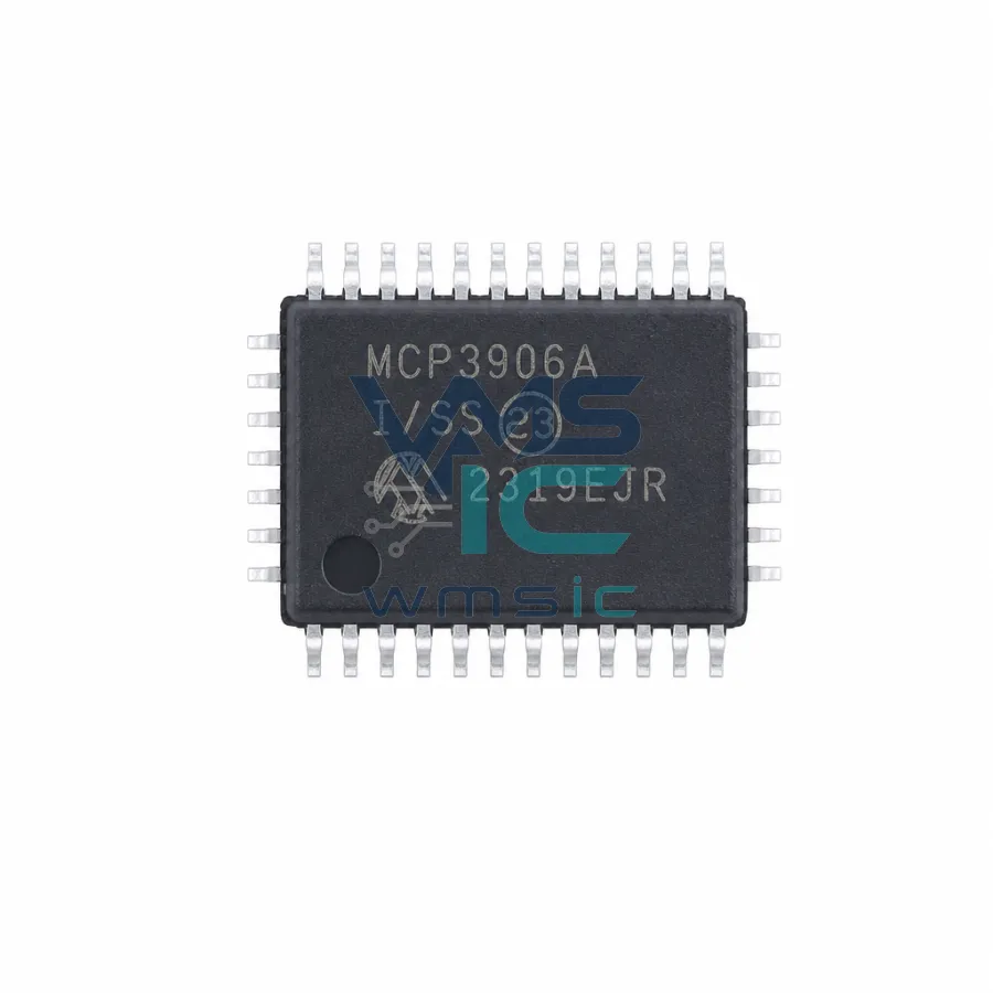 MCP3906AT-I/SS Energy Measurement Integrated Circuit Power Monitoring MCP3906AT SSOP-24-208mil