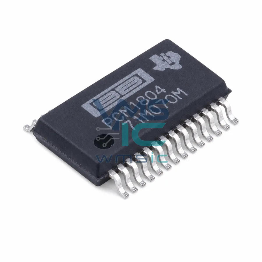 全差分模拟输入，24位、192-kHz立体声A/D转换器 PCM1804DBR SSOP-28-208mil