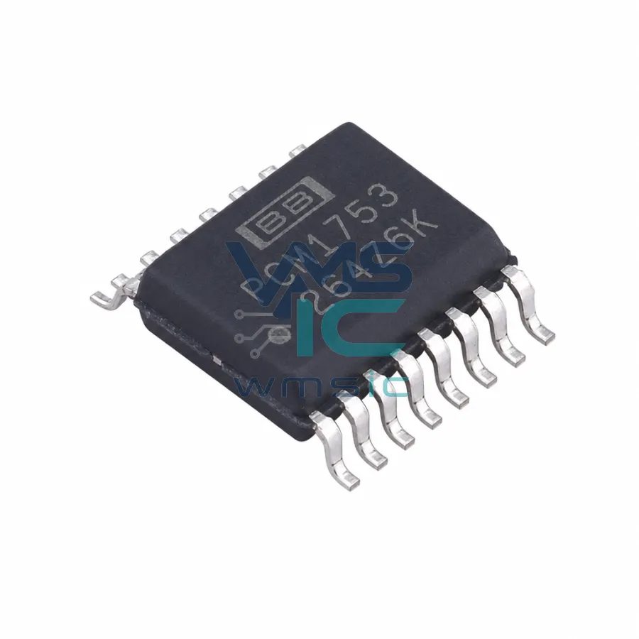 24位、192kHz采样、增强型多级、△-Z音频数模转换器 PCM1753DBQR SSOP-16-150mil