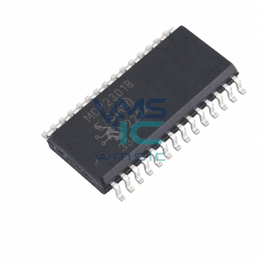 MCP23018T-E/SO 16-Bit I/O Expander with Open-Drain Outputs SOIC28 MCP23018T SOIC-28-300mil