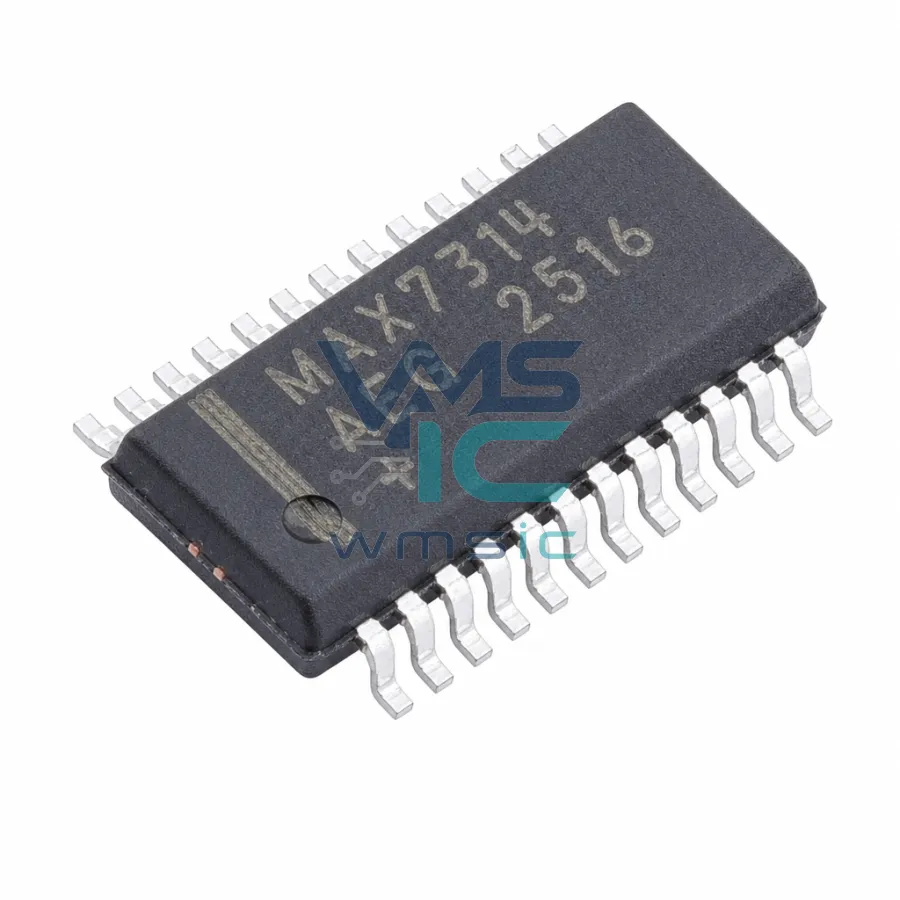 MAX7314AEG+T 18-Port GPIO with LED Intensity Control Interrupt and Hot-Swap MAX7314AEG SSOP-24-150mil