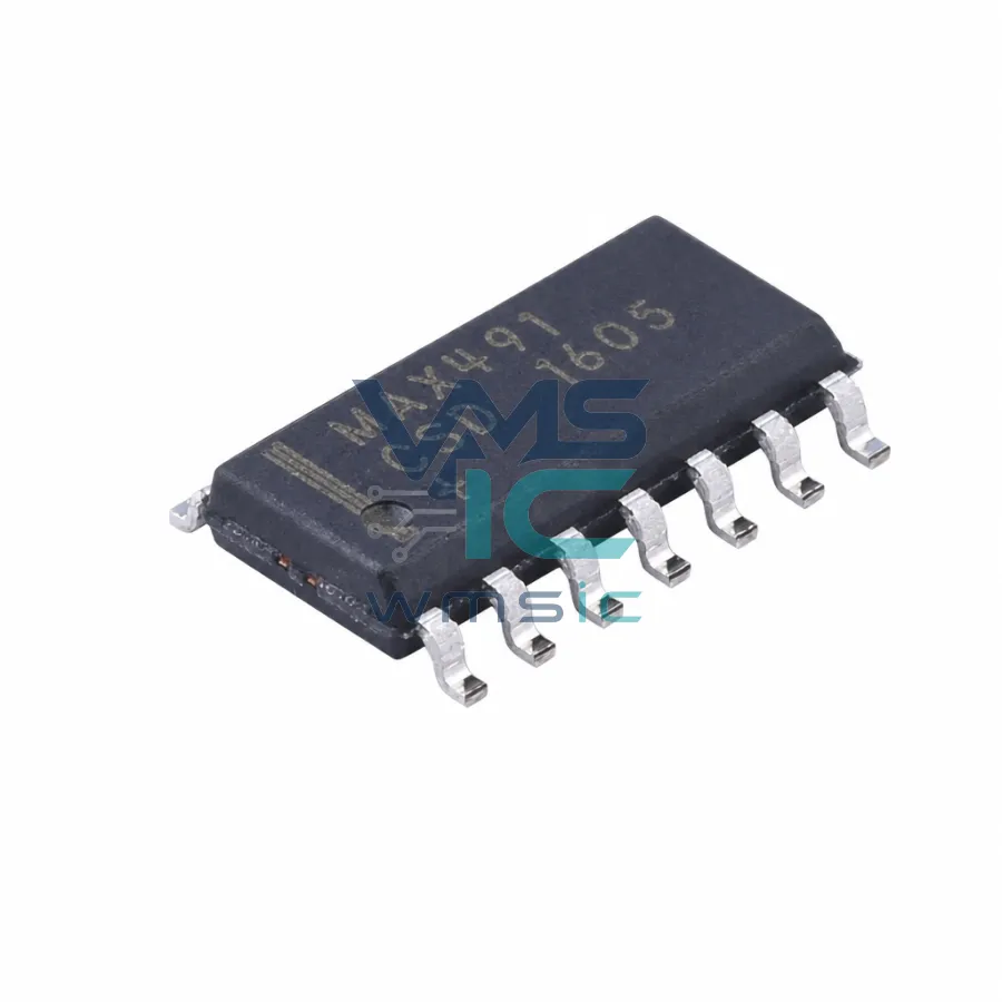低功耗，限摆率 RS-485/RS-422 收發器 MAX491CSD SOIC-14