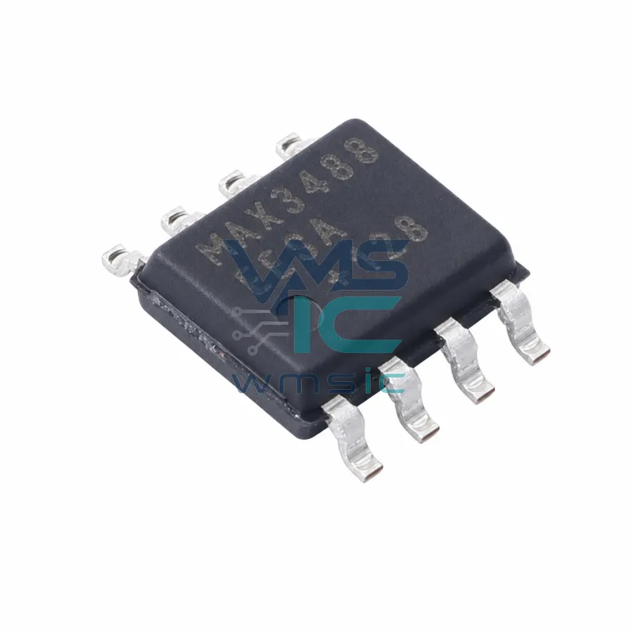 3.3V供电，±15kV ESD保护，12Mbps和斜率限制的真RS-485/RS-422收發器 MAX3488EESA SOIC-8