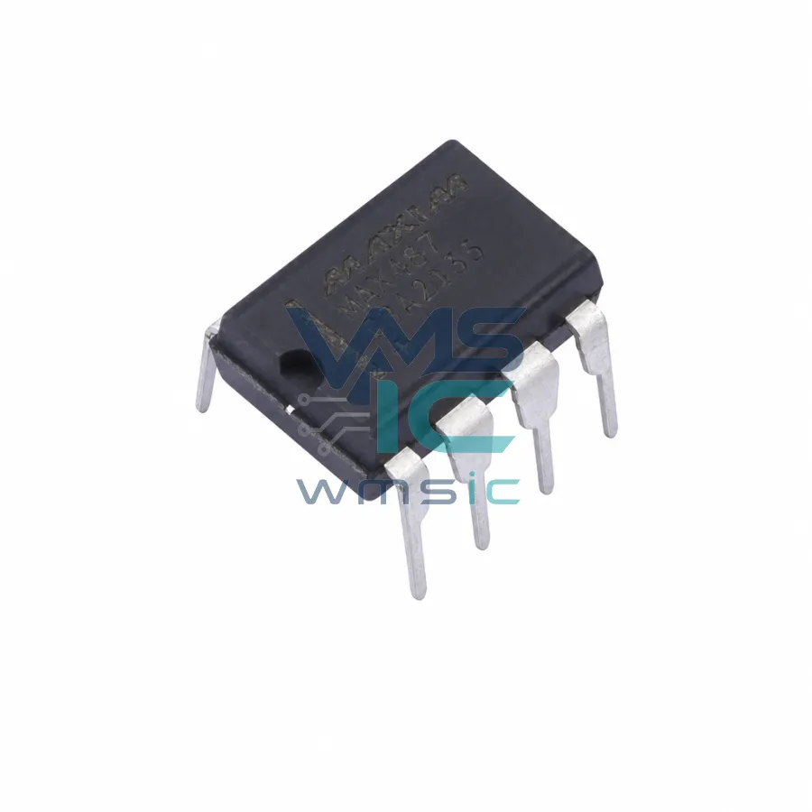 低功耗、限摆率、RS-485/RS-422收發器 MAX487CPA PDIP-8