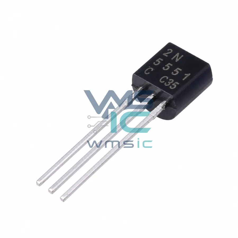 2N5551 NPN Transistor 0.6A 160V hFE 150-200 2N5551 TO-92